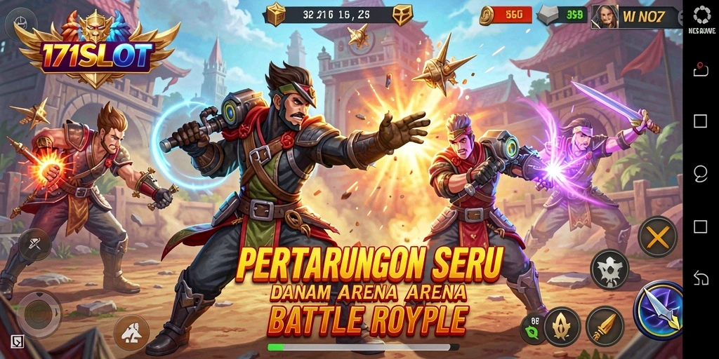 Tampilan penuh aksi dalam gameplay seru 171SLOT.