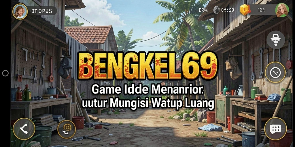 Tampilan utama gameplay BENGKEL69 yang seru dan adiktif.