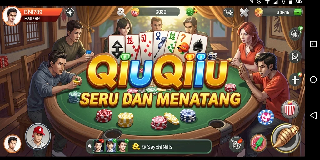 Screenshot gameplay QiuQiu yang penuh aksi.
