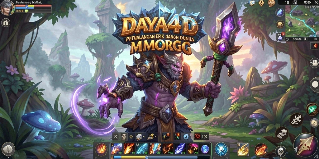 Screenshot utama DAYA4D yang menampilkan aksi pertarungan epik.