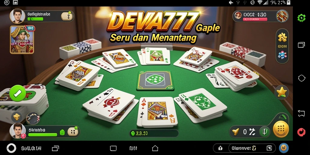 Tampilan gameplay Gaple di DEWA777 yang penuh aksi.