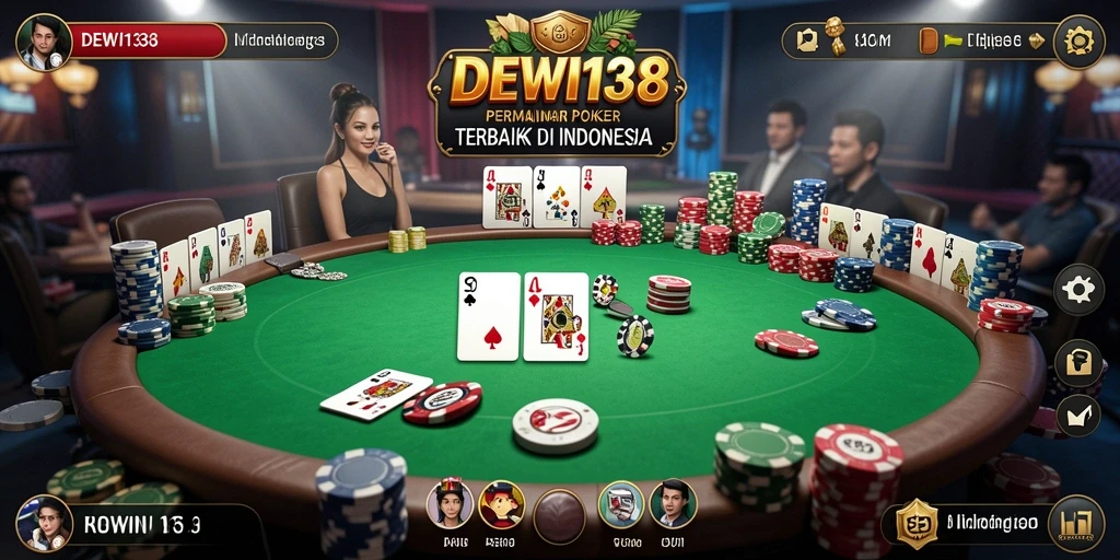 Screenshot DEWI138 menunjukkan gameplay poker yang menarik dan interaktif.