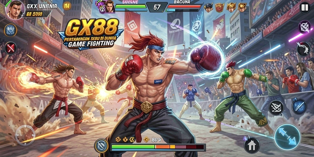 Tampilan gameplay GX88 yang menegangkan dan grafis mengesankan.