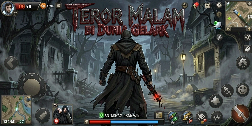 Tampilan gameplay mencekam di IDRGAME penuh dengan elemen horor.