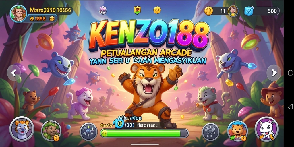 Screenshot KENZO188 menampilkan gameplay seru dalam dunia arcade.