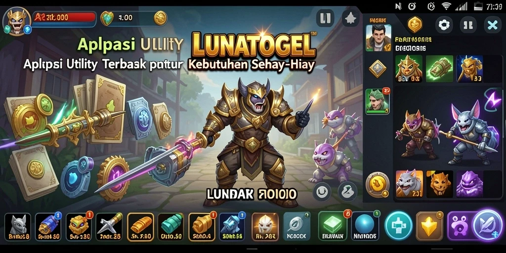 Tampilan utama LUNATOGEL dengan fitur pengingat dan perhitungan.