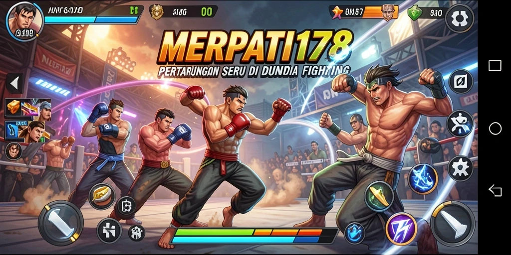 Tampilan gameplay Fighting yang dinamis dan mendebarkan.