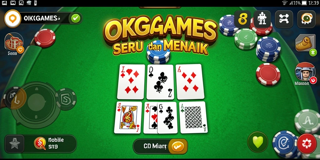 Screenshot gameplay OKGAMES menampilkan keseruan gaple yang menantang.