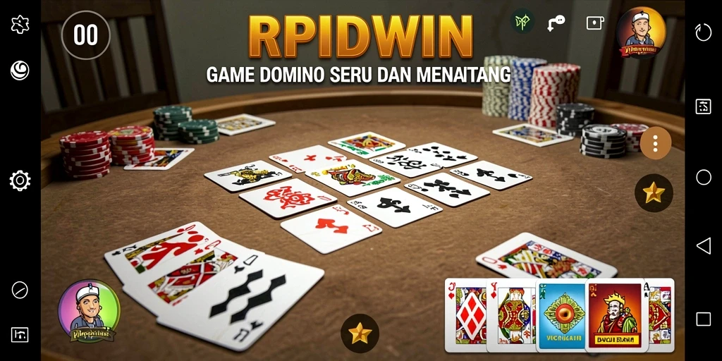Screenshot RPIDWIN menampilkan aksi seru dalam permainan Domino.