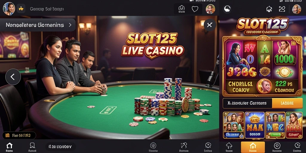 Tampilan menarik permainan Live Casino dengan dealer langsung.